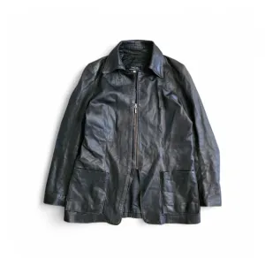 MDL Vintage Italian Leather Jacket – Women’s Size 42 (Fits Like Medium) – Black