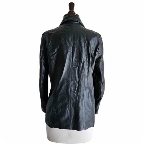 MDL Vintage Italian Leather Jacket – Women’s Size 42 (Fits Like Medium) – Black
