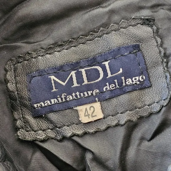 MDL Vintage Italian Leather Jacket – Women’s Size 42 (Fits Like Medium) – Black