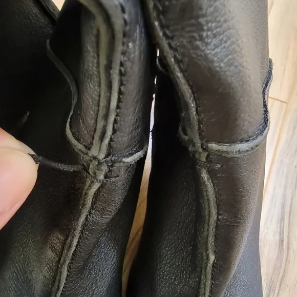 MEDEA Vintage, black leather boots size EUR 37.5 , US 7/8