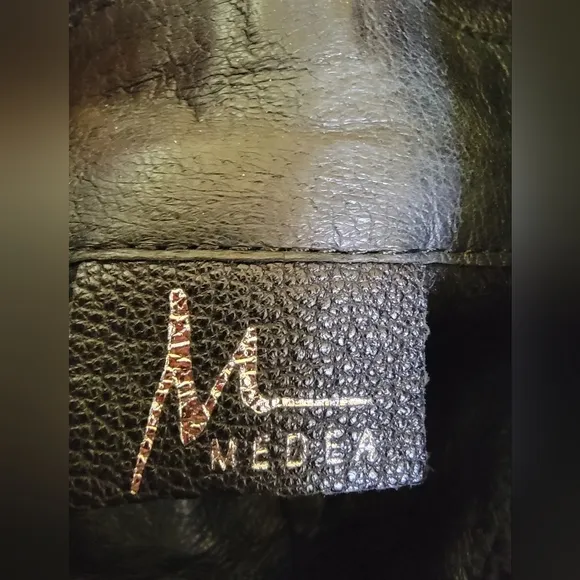 MEDEA Vintage, black leather boots size EUR 37.5 , US 7/8