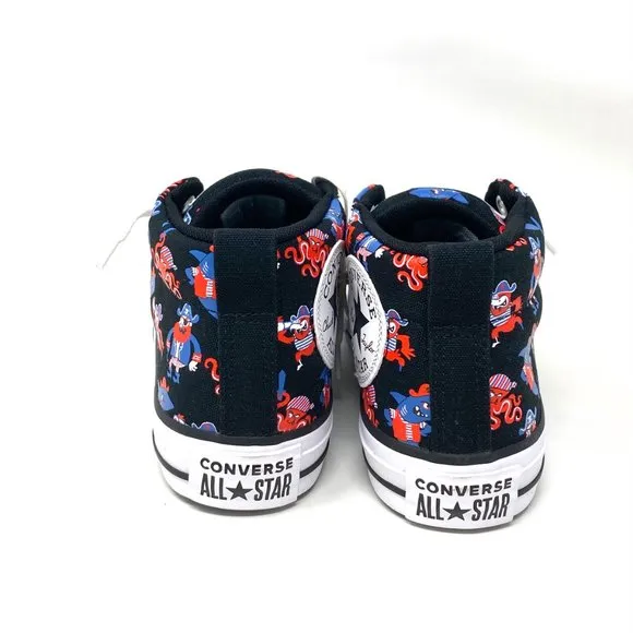 💖MEGA SALE💖Converse Ctas Street Mid Black Marina Shoes Junior Canvas 672732F