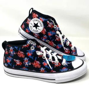 💖MEGA SALE💖Converse Ctas Street Mid Black Marina Shoes Junior Canvas 672732F
