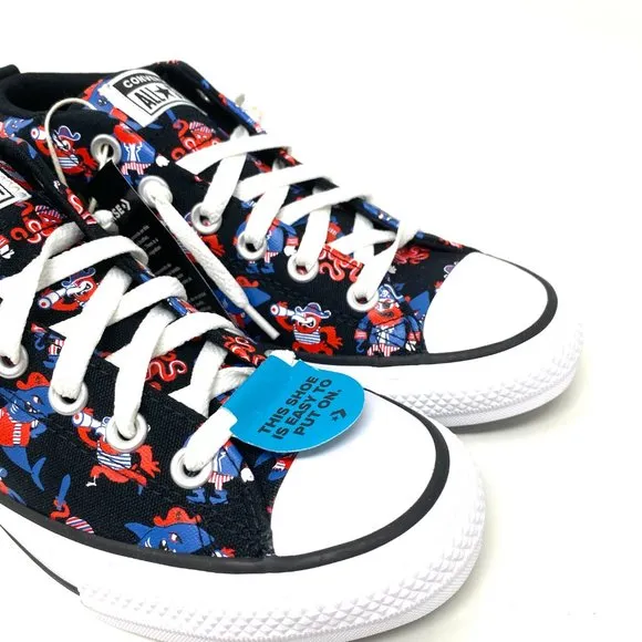 💖MEGA SALE💖Converse Ctas Street Mid Black Marina Shoes Junior Canvas 672732F
