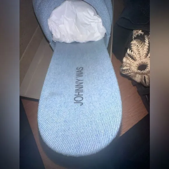 MEMORIAL DAY SALE!! Johnny Was | NIB Ojai Sandals Blue Denim Size 10