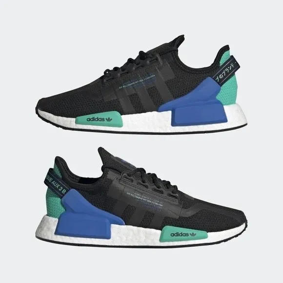 MENS Adidas Ori ginals NMD R1 V2  Boost Shoes Black FY5922