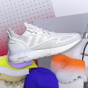Men’s Adidas Originals ZX 2K Boost Cloud White Shoes FX8834 Size 12.5