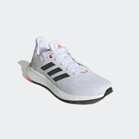 MEN'S adidas PureBoost 21 White Solar Red GY5099 Size 7