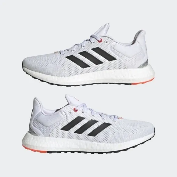 MEN'S adidas PureBoost 21 White Solar Red GY5099 Size 7