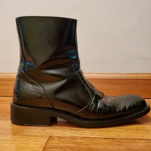 Men's Black Dress Vintage Boots