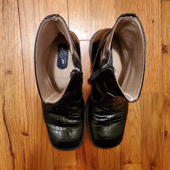 Men's Black Dress Vintage Boots