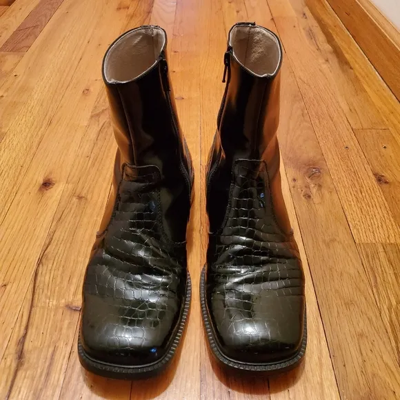 Men's Black Dress Vintage Boots