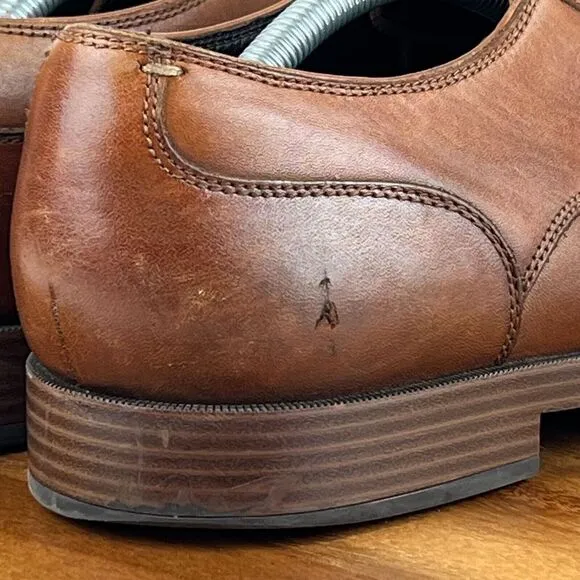 Mens Cole Haan Jay Grand Cap Toe Brown Oxford Leather Dress Shoes Size‎ 11 M GUC