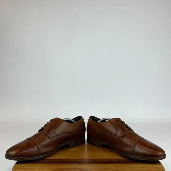Mens Cole Haan Jay Grand Cap Toe Brown Oxford Leather Dress Shoes Size‎ 11 M GUC