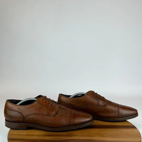Mens Cole Haan Jay Grand Cap Toe Brown Oxford Leather Dress Shoes Size‎ 11 M GUC