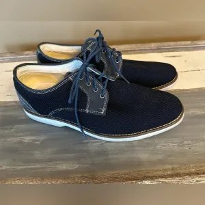 Men’s Johnston and Murphy Navy Plain Toe knit shoes - Size 9.5
