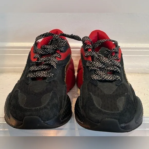 Mens Rare Size 4- PUMA RS-X3 NYC Flagship - Black High Risk Red