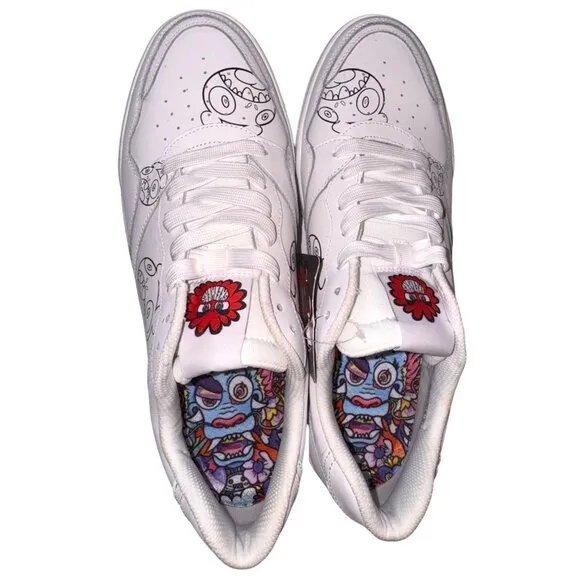 Mens Size 12 Sneakers Skechers Street Koopa-Volley Vexx Gasp White Athletic Shoe