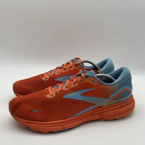 Mens Size 12.5 Brooks Ghost 15 Shoes Orange Sneakers Running Athletic Jogging