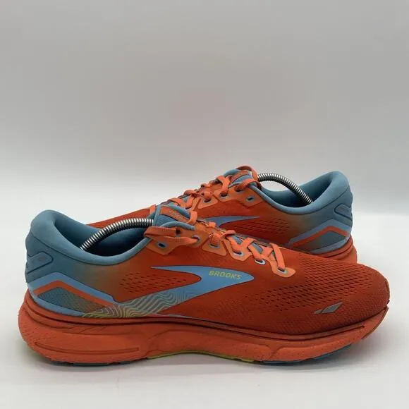 Mens Size 12.5 Brooks Ghost 15 Shoes Orange Sneakers Running Athletic Jogging