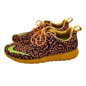 Men’s Sz 9.5 Nike Roshe Run FB Orange Leopard (RARE) - 580573-838