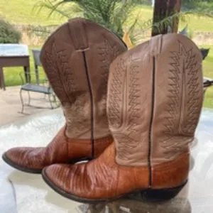 Men's Unbranded Cowboy Boots Brown Leather Size 12.5