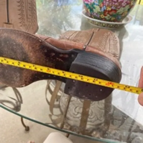 Men's Unbranded Cowboy Boots Brown Leather Size 12.5