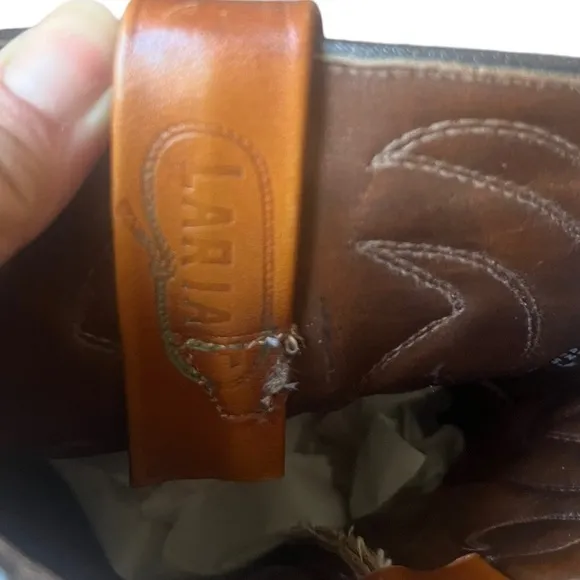 Men’s Vintage Lariat Leather Cowboy Boots #20815 size 8.5