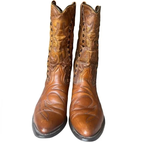 Men’s Vintage Lariat Leather Cowboy Boots #20815 size 8.5