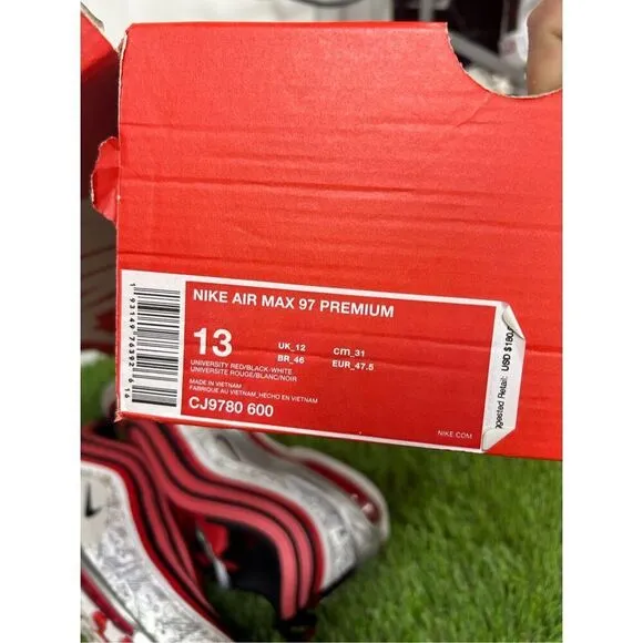 Men's 2019 Nike Jayson Tatum x Air Max 97 Saint Louis Roots Sneaker Gym Shoes 13