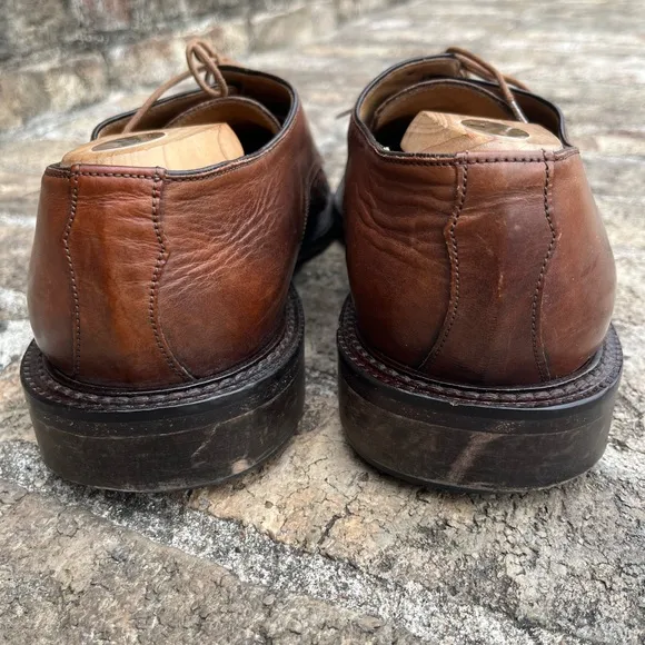 Mercanti Fiorentini Italy Men's Dress Shoes Woven Lace Up Square Toe Size 12 M