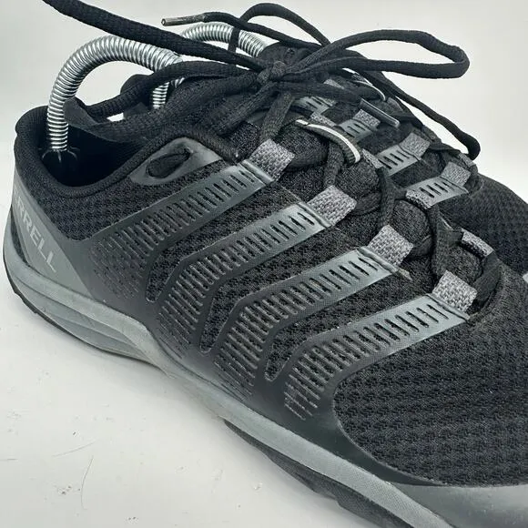 Merrell Ever Glove Barefoot Mens Black/Gray Minimalist Trail Running Shoes Sz 7