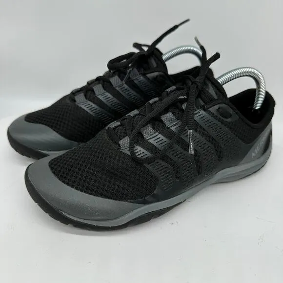 Merrell Ever Glove Barefoot Mens Black/Gray Minimalist Trail Running Shoes Sz 7