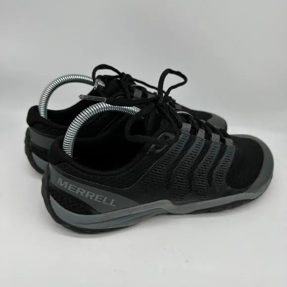 Merrell Ever Glove Barefoot Mens Black/Gray Minimalist Trail Running Shoes Sz 7