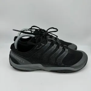 Merrell Ever Glove Barefoot Mens Black/Gray Minimalist Trail Running Shoes Sz 7