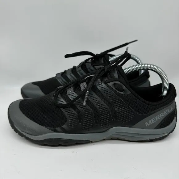 Merrell Ever Glove Barefoot Mens Black/Gray Minimalist Trail Running Shoes Sz 7