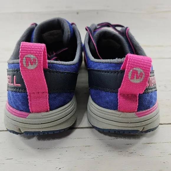 Merrell Womens 9.5 Blue Lace Up Minimalist Barefoot Running Shoes Vibram J48812
