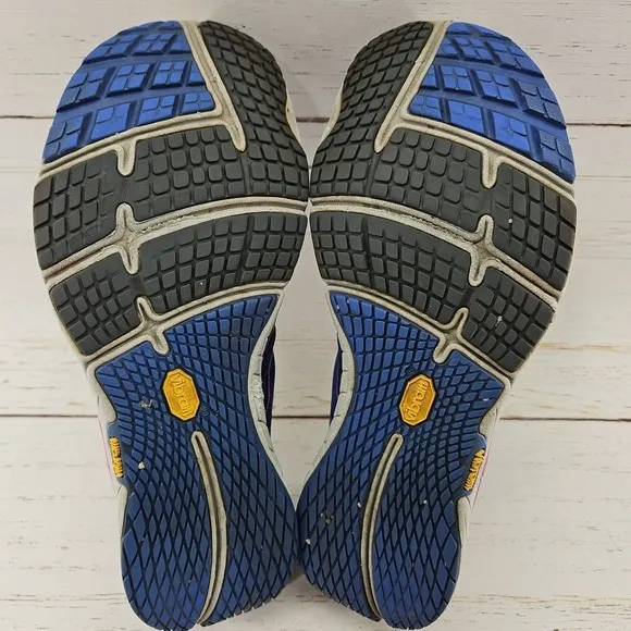 Merrell Womens 9.5 Blue Lace Up Minimalist Barefoot Running Shoes Vibram J48812