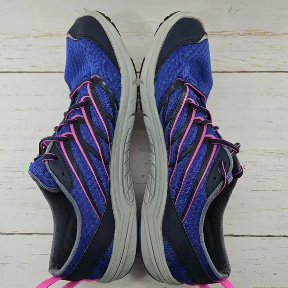 Merrell Womens 9.5 Blue Lace Up Minimalist Barefoot Running Shoes Vibram J48812