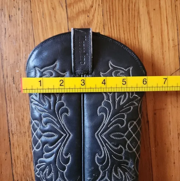 MEZCALERO Black Horse Embroidered Cowboy Boots