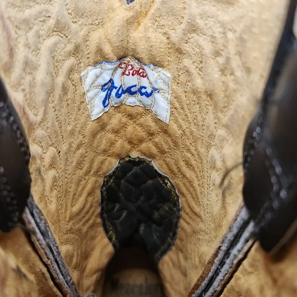 MEZCALERO Black Horse Embroidered Cowboy Boots