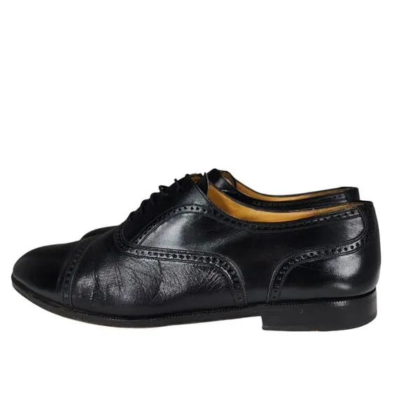 Mezlan Derby Dress Shoes sz 11.5 M Men Florence Black Mixed Media Lace Up Oxford