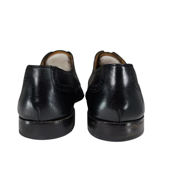 Mezlan Derby Dress Shoes sz 11.5 M Men Florence Black Mixed Media Lace Up Oxford