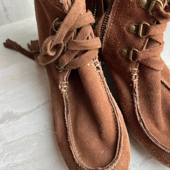 MIA WEDGE BOOTS BRAND BOHO MOCCASIN Size 6