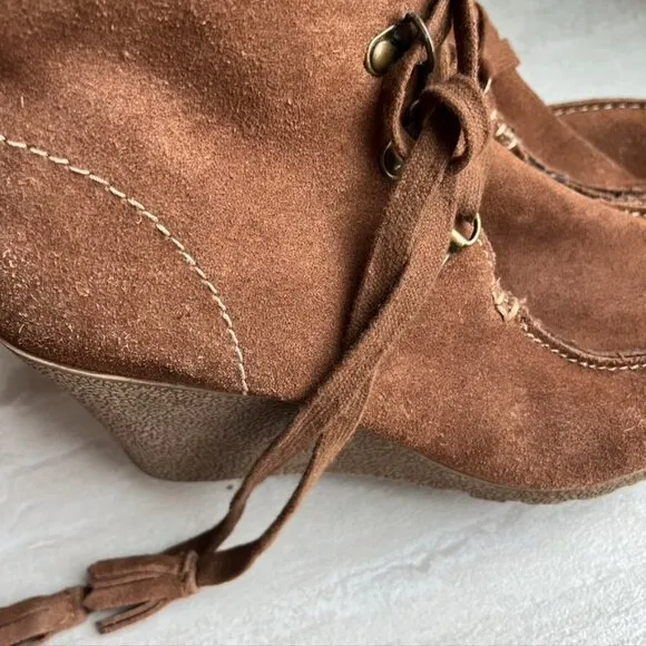 MIA WEDGE BOOTS BRAND BOHO MOCCASIN Size 6