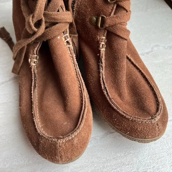 MIA WEDGE BOOTS BRAND BOHO MOCCASIN Size 6