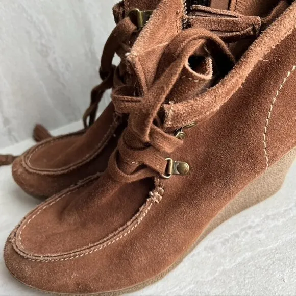 MIA WEDGE BOOTS BRAND BOHO MOCCASIN Size 6