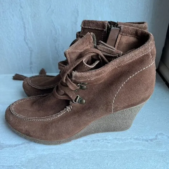 MIA WEDGE BOOTS BRAND BOHO MOCCASIN Size 6