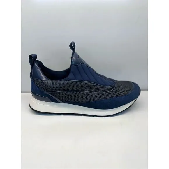 Michael Kors Allie Slip On Trainer Fashion Sneakers Low Top Blue Size 10M