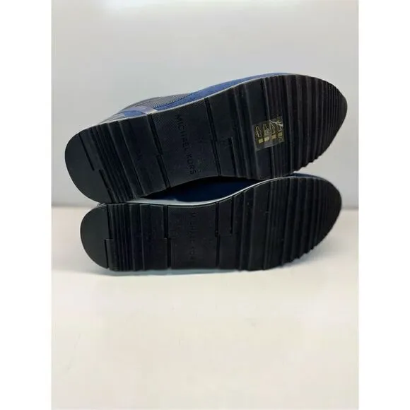 Michael Kors Allie Slip On Trainer Fashion Sneakers Low Top Blue Size 10M